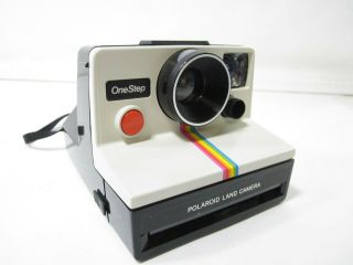 Vintage Polaroid Sx - 70 Onestep White Rainbow Stripe Land Camera Sx - 70