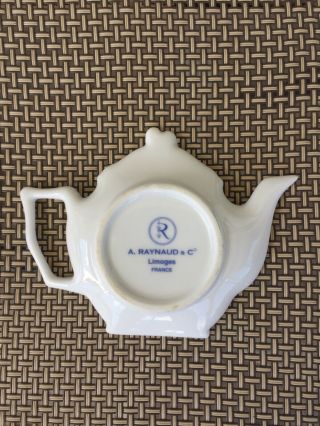 Vintage A.  Raynaud Limoges France Tea Bag Holder 2