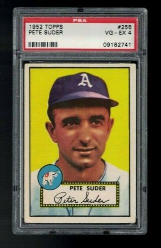 1952 Topps Pete Suder 256 Philadelphia A 