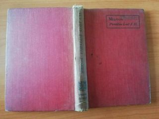 JOHN MILTON - PARADISE LOST - BOOKS I AND II - CAMBRIDGE PRESS 1919 2