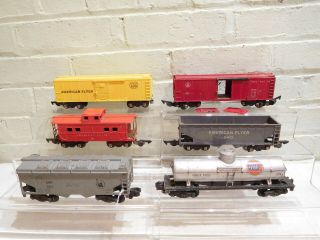 Vintage American Flyer Trains S Scale Freight Cars 924 925 638 640 633 639