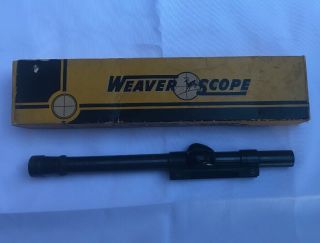 Vintage Weaver 22 Lr B4 Steel Scope W/ 22 Tip Off 3/4 " Mount El Paso Tx.