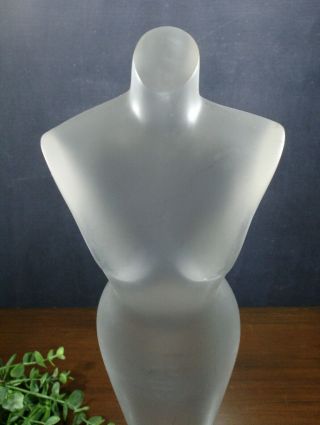 Abstract Lucite Female Torso Figurine,  Vintage? Resin Body Jewelry Display 6