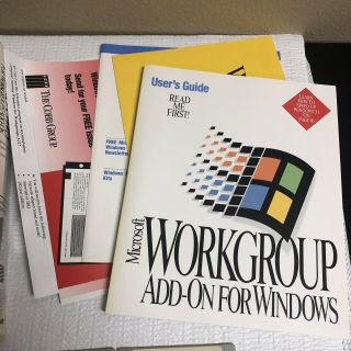 Microsoft Windows for Workgroups v3.  11 Vintage OEM on 3.  5 floppy complete set 4