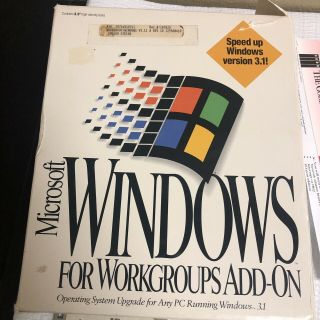 Microsoft Windows for Workgroups v3.  11 Vintage OEM on 3.  5 floppy complete set 5
