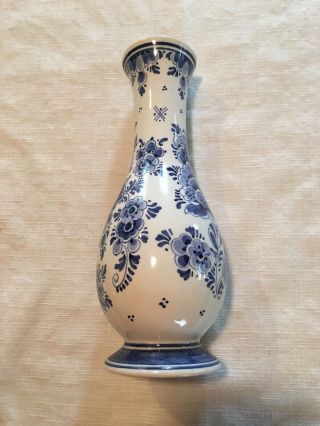 Gorgeous Vintage Delft Blauw Hand Painted Bud Vase 2