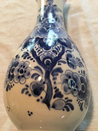 Gorgeous Vintage Delft Blauw Hand Painted Bud Vase 4