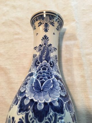 Gorgeous Vintage Delft Blauw Hand Painted Bud Vase 5