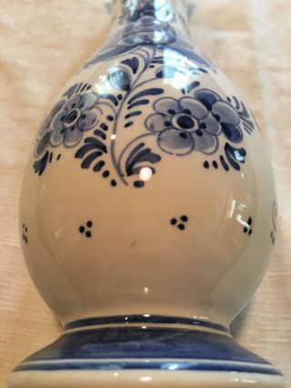 Gorgeous Vintage Delft Blauw Hand Painted Bud Vase 6