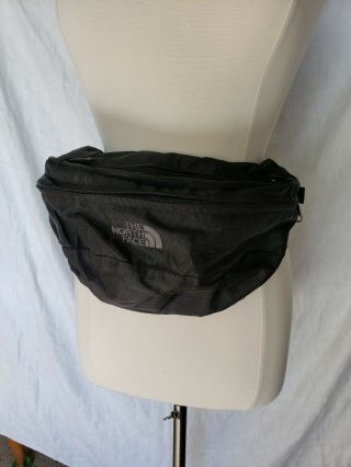 Euc Vtg The North Face Fanny Pack Waist Hiking Scout Trail 2 Pockets Black Bag