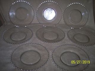 8 Vintage Candlewick 8 3/8 " Clear Salad Plates " Neat "