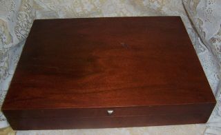Vintage Naken’s Tarnish Proof Wooden Silverware Chest Storage Box 15 " X 11¼ " X 3 "
