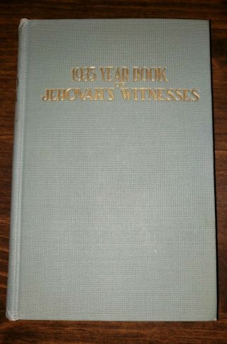1935 Year Book Of Jehovah 