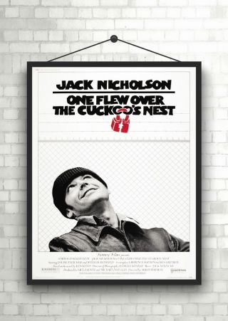 One Flew Over The Cuckoos Nest Classic Vintage Large Movie Poster Art Print