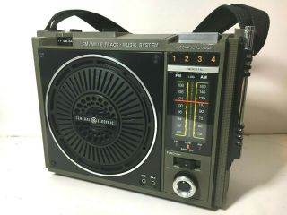 Ge General Electric Am/fm Radio & 8 Track Tape Player (& Video)