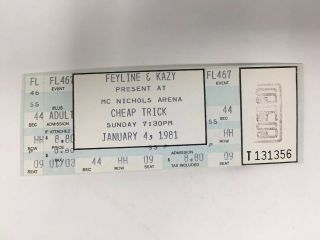 Trick 1981 Concert Ticket Full Intact Denver Mcnichols Vintage