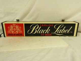 Vintage Carling Black Label Tv Beer Lighted Two Side Sign