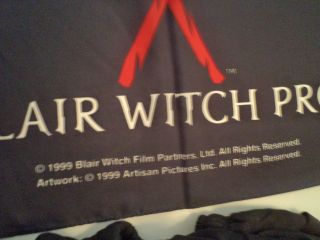 Vintage BLAIR WITCH PROJECT 1999 TEXTILE POSTER FLAG metal ost shirt 3