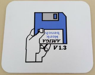 Insert Workbench 1.  3 Disk Mouse Pad For Commodore Amiga Computers 500 1000 2000