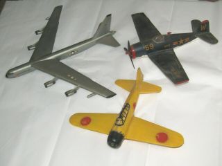 3 Vintage Built Model Airplane Us Air Force & Navy