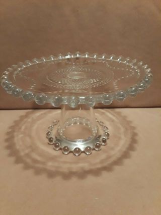 Vintage Cake Stand / Plate Candlewick Style Cake Stand
