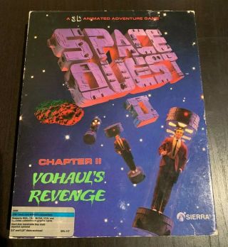 Space Quest Ii (1987) Sierra Vintage Big Box Ms - Dos 3.  5 " Floppy Game