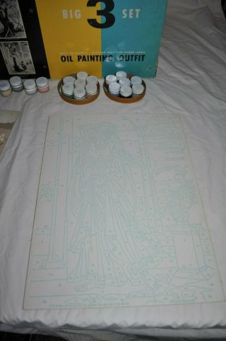 Vintage CRAFTINT PAINT BY NUMBER BIG 3 SET T - 1 PBN 12 