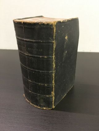 Antique Church Service Book Of Common Prayer Leather Bound Oxford Press London.