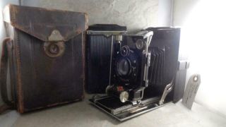 Agfa Jsolar Folding Bellows Cameras With Compur Lens With Case And A Film Back