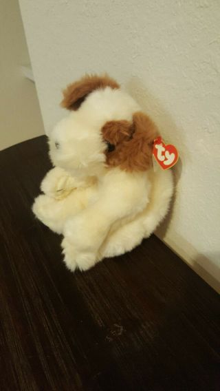 Vintage Ty Baby Patches Brown & White Dog 12” Plush Toy