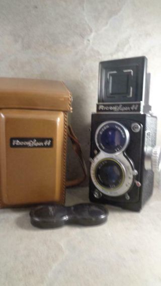 Ricoh 44 Tlr 127 Twin Lens Reflex Camera With Case Very 1950 