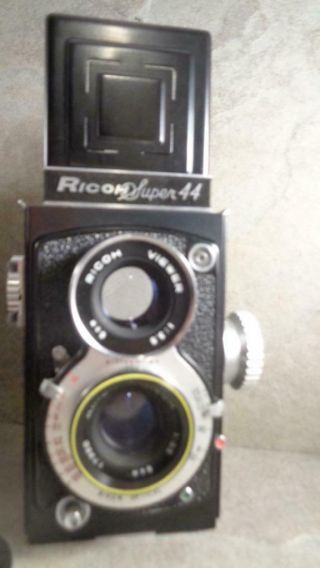 Ricoh 44 TLR 127 Twin lens Reflex Camera With Case Very 1950 ' s 2
