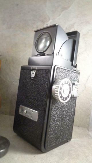 Ricoh 44 TLR 127 Twin lens Reflex Camera With Case Very 1950 ' s 3