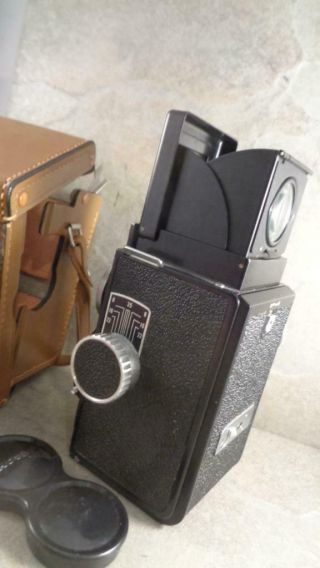 Ricoh 44 TLR 127 Twin lens Reflex Camera With Case Very 1950 ' s 4