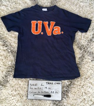 Vintage University Of Virginia Cavilers T Shirt Size Men 