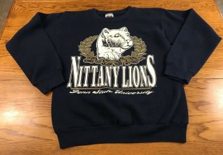 Vintage Penn State Nittany Lions Crewneck Sweatshirt Adult M Medium Usa Made