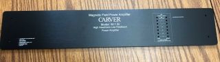 & Improved Carver M - 1.  5 Amp Faceplate,  Black With Handles And Hardware