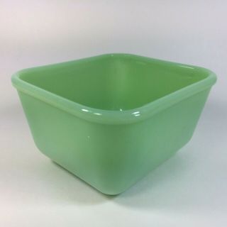 Vintage Fire King Jadeite Oven Ware Refrigerator Dish Container No Lid