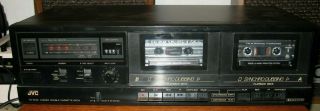 Vintage Jvc Td - W106 Stereo Double Cassette Tape Deck Player Recorder
