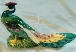 Vintage Exotic Resin Peacock Figurine Statue Sculpture Home Decorations