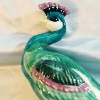Vintage Exotic Resin Peacock Figurine Statue Sculpture Home Decorations 4
