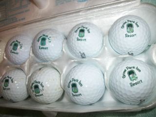 One Dozen Vintage Grove Park Inn Logo Golf Balls,  Asheville,  North Carolina