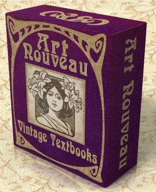 Art Nouveau 22 Vintage Design Textbooks On Cd - Rom,  422 Clipart Images