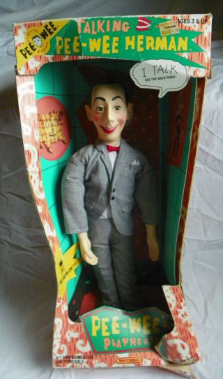 Vintage C.  1987 Matchbox Pee - Wee Herman Playhouse 17 " Talking Doll Peewee