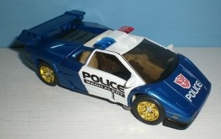 Vintage 2001 Hasbro Transformers Rid / Robots In Disguise Prowl Blue Police Car