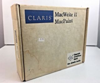 Vintage 1980s - Claris Macwrite Ii / Macpaint Software - Macintosh Apple