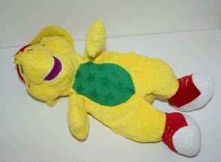 Vintage Bedtime BJ Yellow Barney Dinosaur Terry Stuffed Beanie GOLDEN BEAR Lyons 2