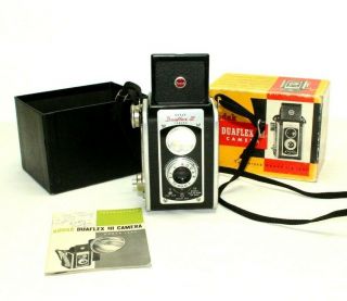Vintage Kodak Duaflex 3 Camera The Models Camera & Box And Instructions