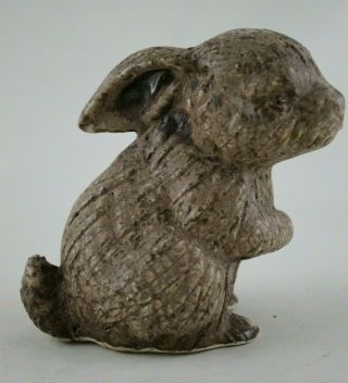 Mccarty Merigold Signed Vtg Mid Century Mississippi Mud Pottery Rabbit Figurine