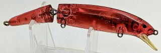 Vintage Bomber Jointed Long A Screwtail,  4.  75 In,  Clear Red,  I Combine